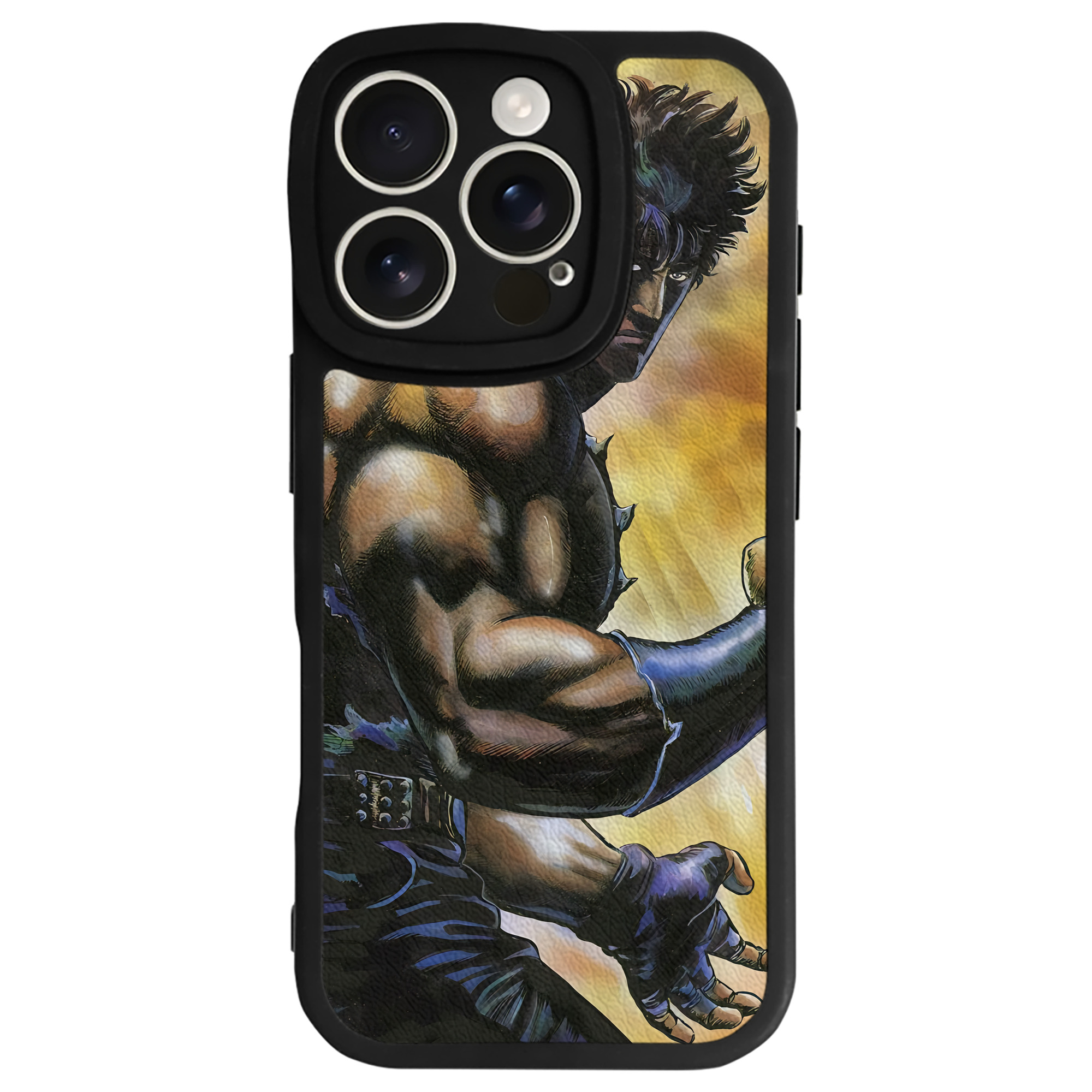 （画像用） 北斗の拳 Fist of the North Star 【iPhone 16シリーズ対応】シリコンスマホケース（レザー調） 材質：シリコン
